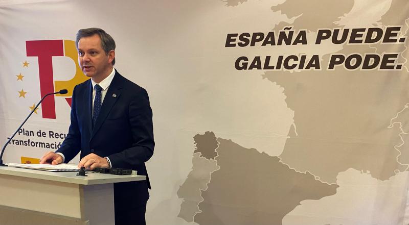 José Miñones confirma el protagonismo de Galicia en el Plan de Recuperación del Gobierno, con cerca de 2.000M€ desplegados ya en la comunidad y liderazgo en los PERTE