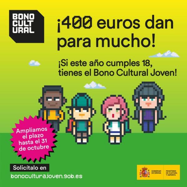 El Bono Cultural Joven suma hasta marzo más de 156.00 operaciones en establecimientos del sector cultural en Andalucía, por un valor que ronda los 6,5 millones de euros