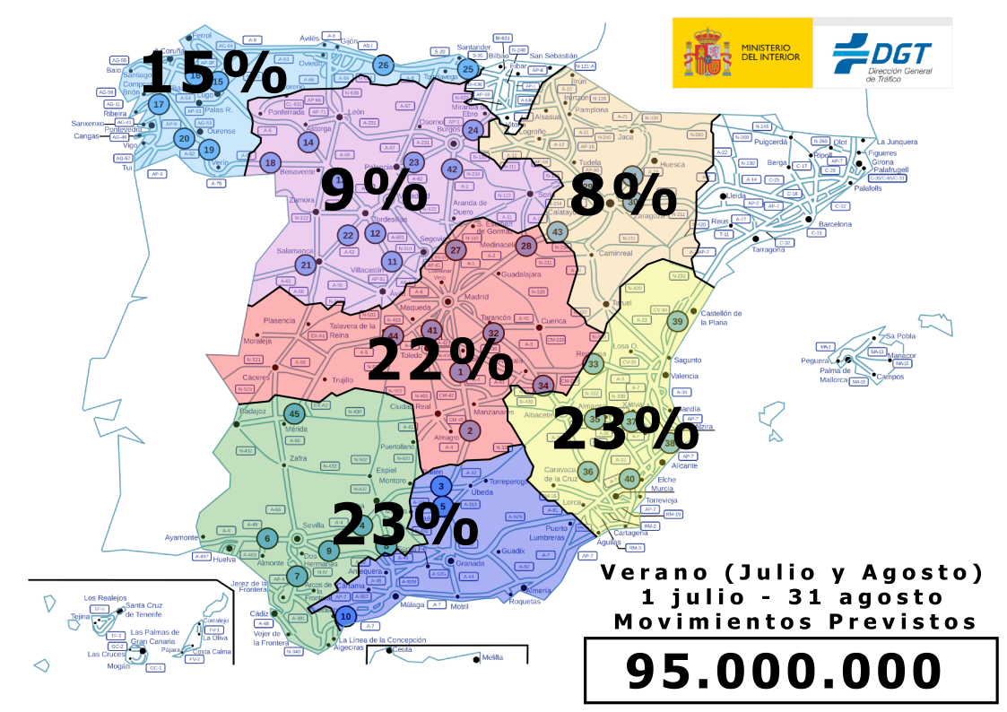 La DGT prevé este verano 1,8 millones de desplazamientos por carretera en Asturias