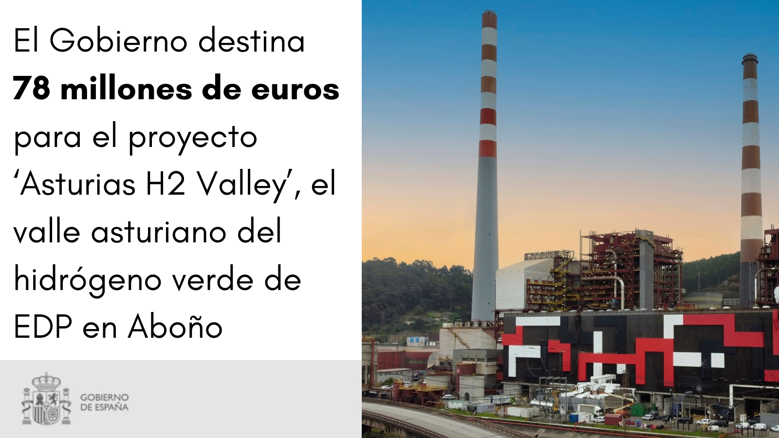 El Gobierno destina 78 millones de euros a Asturias para un proyecto de clústeres y tecnologías industriales de hidrógeno renovable del IPCEI Hy2Use