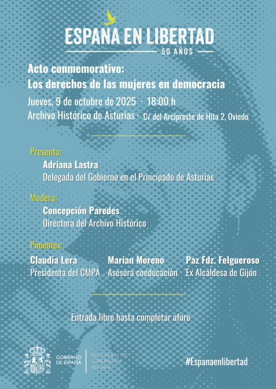 La Delegación del Gobierno en Asturias organiza un acto sobre los avances en los derechos de las mujeres en el marco de “España 50 años en libertad”