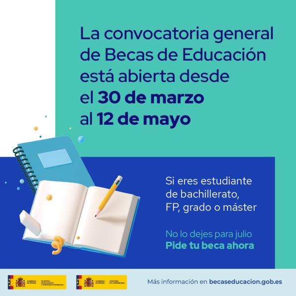 Abierta la convocatoria general de becas para el curso 2022-2023 de la que se podrán beneficiar 8.797 estudiantes de Cantabria