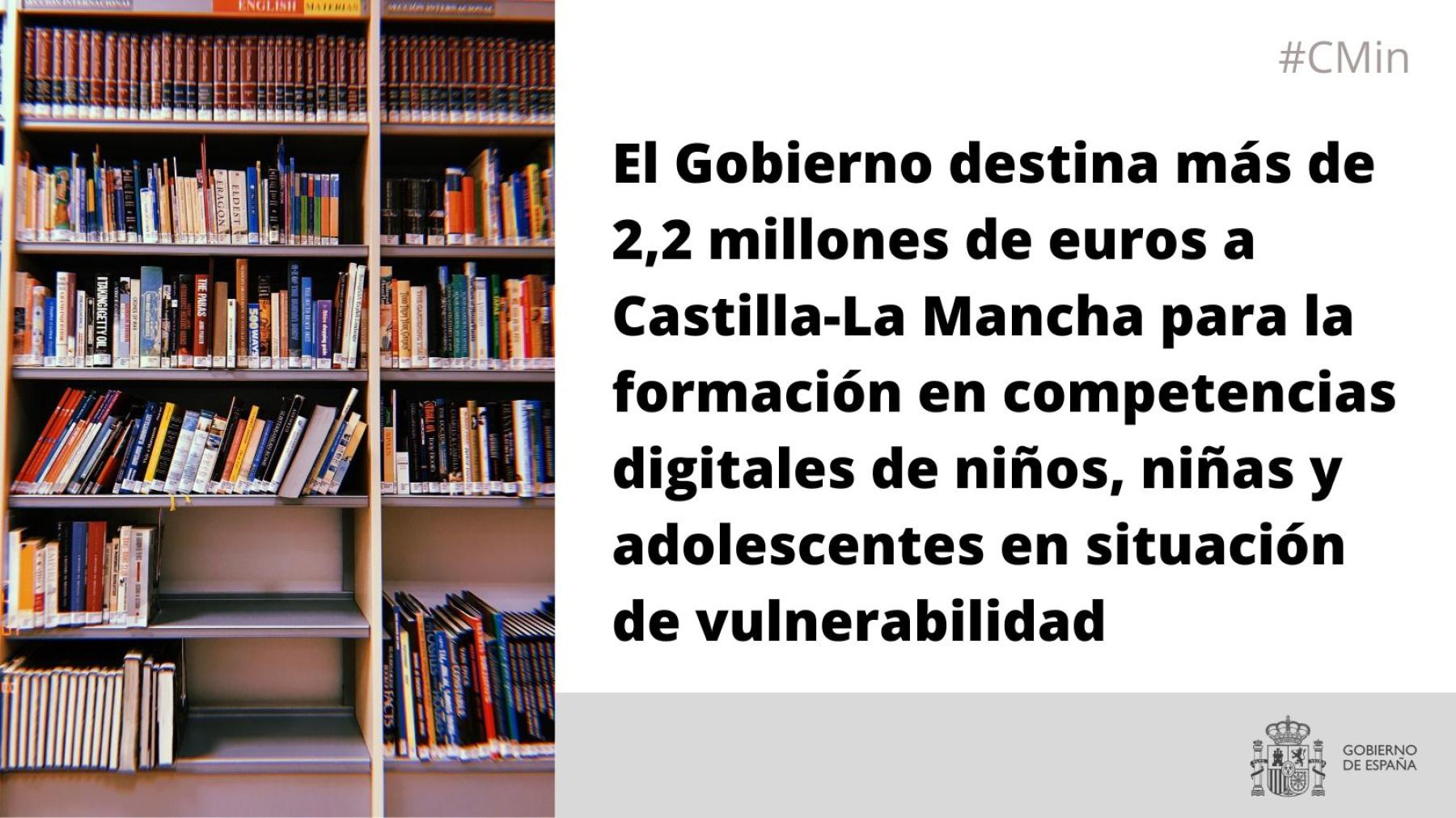 El Gobierno destina más de 2,2 millones de euros a Castilla-La Mancha para la formación en competencias digitales de niños, niñas y adolescentes en situación de vulnerabilidad