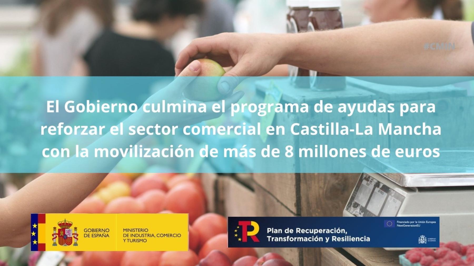 El Gobierno culmina el programa de ayudas para reforzar el sector comercial en Castilla-La Mancha con la movilización de más de 8 millones de euros