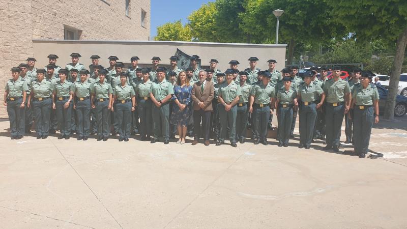 La delegada del Gobierno da la bienvenida a los 68 guardias civiles alumnos y alumnas en prácticas que llegan a la Comandancia de Burgos