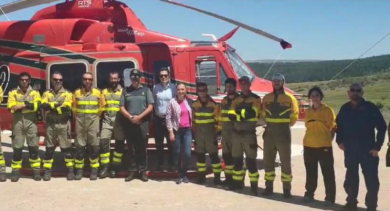 Virginia Barcones visita la BRIF del Puerto del Pico con motivo de la campaña de incendios forestales