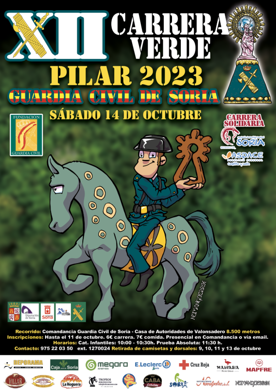 A Guardia Civil de Soria organiza la XII edición de la Carrera Verde Pilar 2023