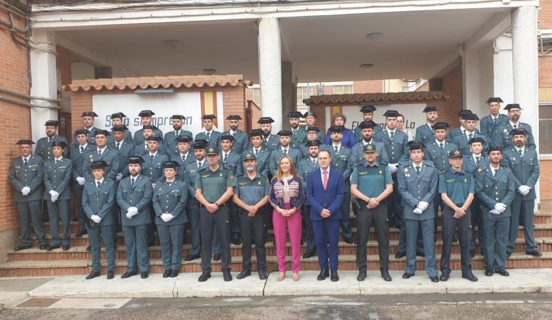 Virginia Barcones da la bienvenida a los 54 agentes de la Guardia Civil que toman posesión de su plaza en la Comandancia de Zamora
