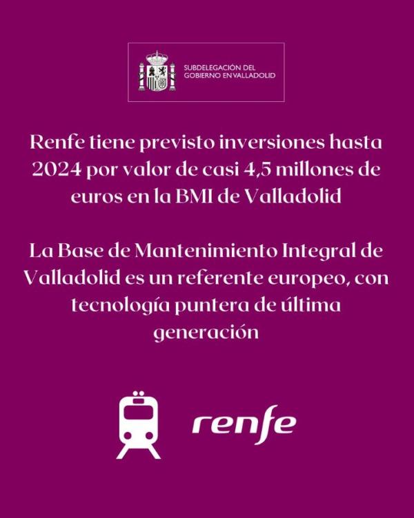 Renfe amplía la plantilla de sus talleres en Valladolid con la incorporación de 72 nuevos  trabajadores