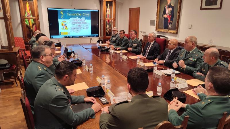 Nicanor Sen visita la XII Zona de la Guardia Civil en Castilla y León