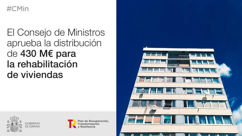 El Gobierno destina más de 23,3 millones de euros a  Castilla y León para la rehabilitación de viviendas