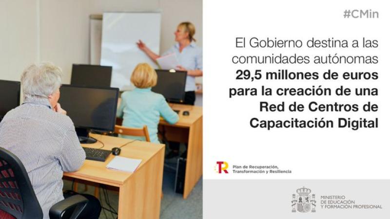 El Gobierno destina más de 4,3 millones de euros a Catalunya para la formación digital básica de adultos con bajo nivel de cualificación