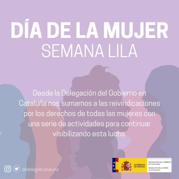 La Delegación del Gobierno en Catalunya conmemora el 8M con una semana de actividades en torno a la igualdad 