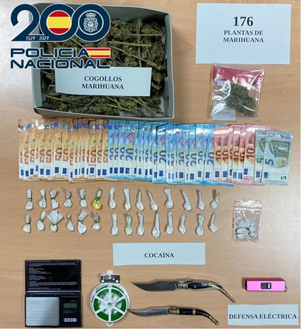 La Policía Nacional desmantela por segunda vez en menos de un año un punto negro activo de venta de droga en Almazora
