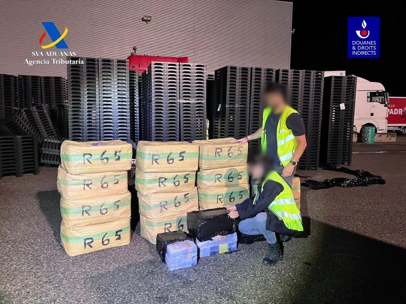Intervenidos 2.500 kilos de hachís a una red de transporte de droga por carretera con destino Francia y resto de Europa