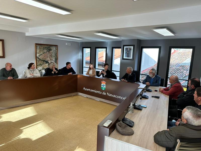 Un momento de la reunión con los alcaldes del Valle del Jerte