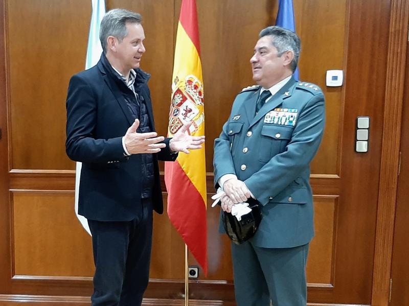 José Miñones despide al coronel Jambrina y ensalza su compromiso en la lucha contra la criminalidad al frente de la Comandancia de la Guardia Civil de A Coruña