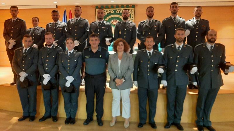 María Rivas da la bienvenida a 15 alumnos y alumnas de la Guardia Civil que harán su período de prácticas en diferentes puestos de la Comandancia de A Coruña