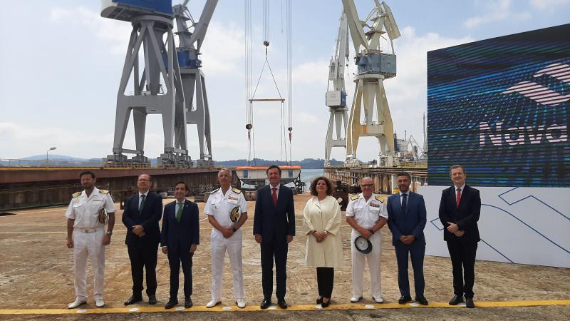María Rivas celebra hoxe a posta de quilla da primeira das fragatas do programa *F-110 como un novo fito histórico para a industria naval de Galicia e a comarca de Ferrol 