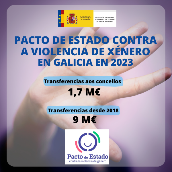 El Gobierno transfiere 1,7 millones de euros a los ayuntamientos de Galicia para acciones del Pacto de Estado contra la Violencia de Género