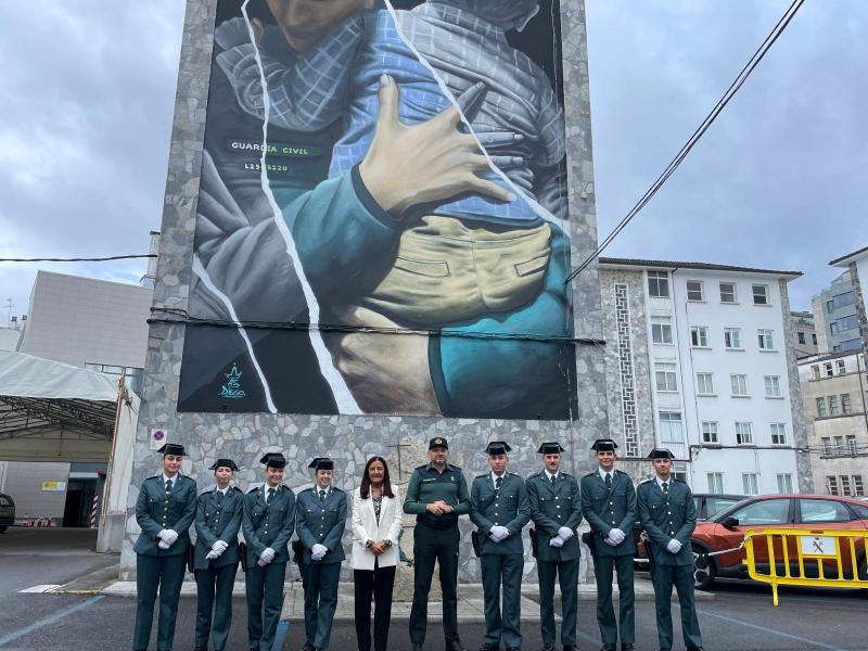 Isabel Rodríguez recibe a los ocho nuevos agentes de la Guardia Civil que realizarán sus prácticas en Vilalba, Rábade, Monterroso, Sarria, Burela y Foz 