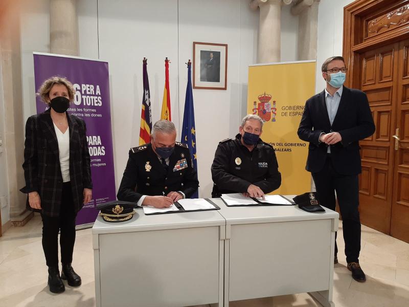 La Policía Nacional y la Policía Local de Palma renuevan su protocolo de colaboración para la protección de las víctimas de violencia de género