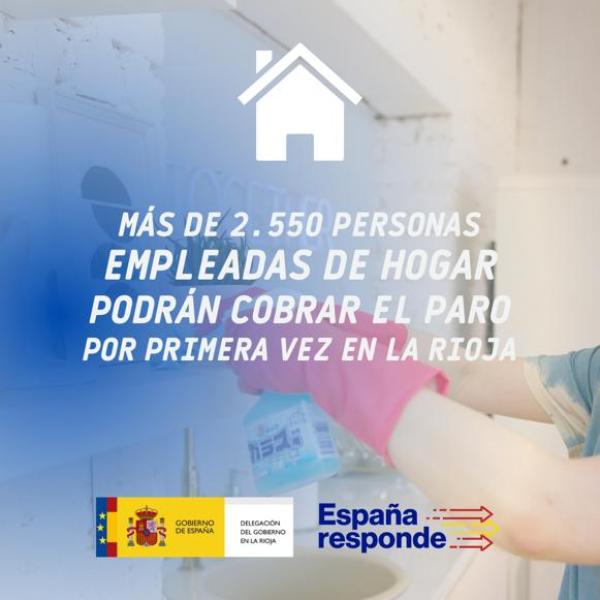 Más de 2.550 personas empleadas de hogar podrán cobrar el paro por primera vez en La Rioja