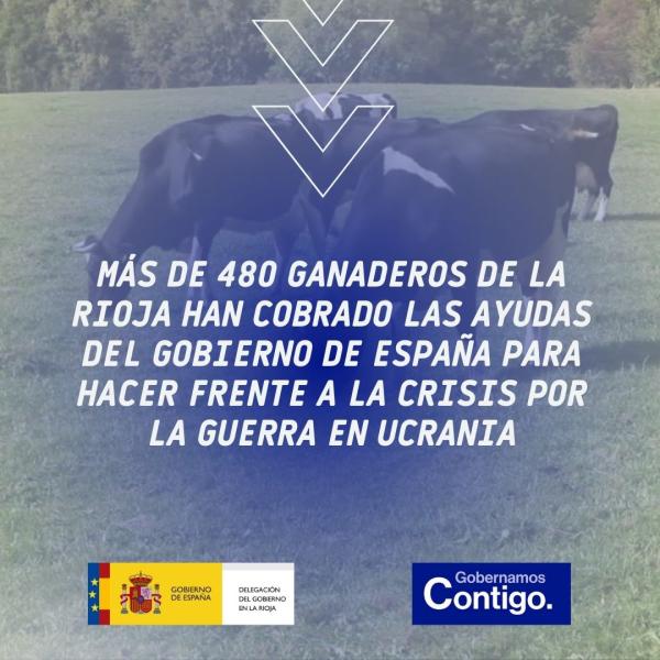 Más de 480 ganaderos de La Rioja han cobrado las ayudas del Gobierno de España para hacer frente a la crisis por la guerra en Ucrania