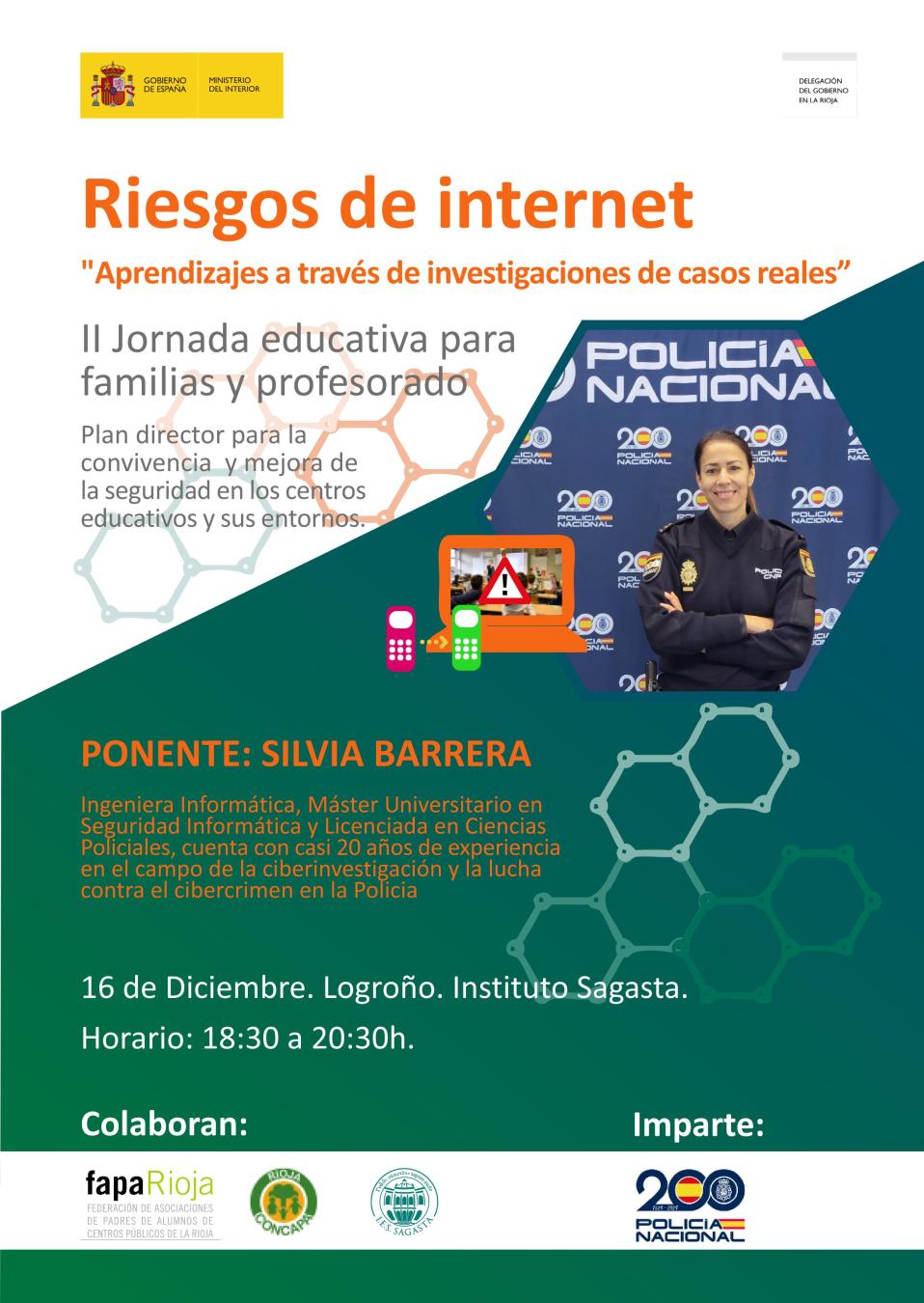 La II Jornada educativa “Riesgos de Internet” abre con una sesión basada en casos reales investigados por Policía Nacional para analizar los fallos en la protección de menores frente ciberdelitos La II Jornada educativa “Riesgos de Internet” abre con una sesión basada en casos reales investigados por Policía Nacional para analizar los fallos en la protección de menores frente ciberdelitos