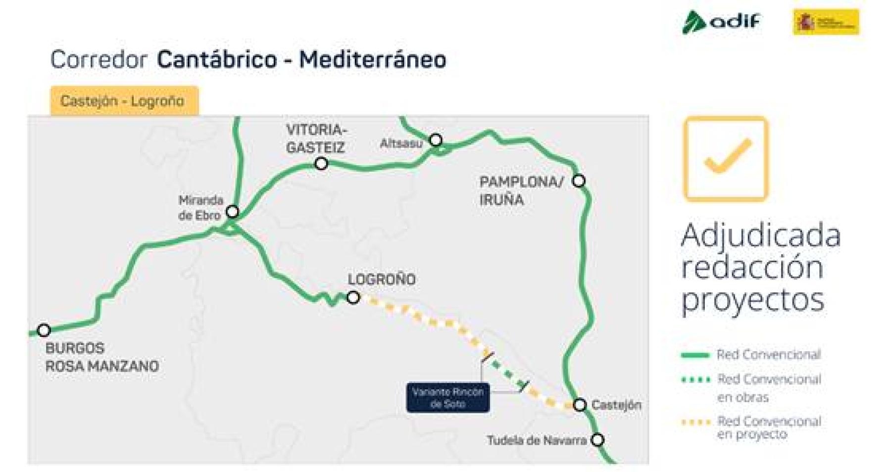 Transportes adjudica por 14,6 millones de euros los proyectos de renovación y mejora del tramo ferroviario Castejón-Logroño Transportes adjudica por 14,6 millones de euros los proyectos de renovación y mejora del tramo ferroviario Castejón-Logroño
