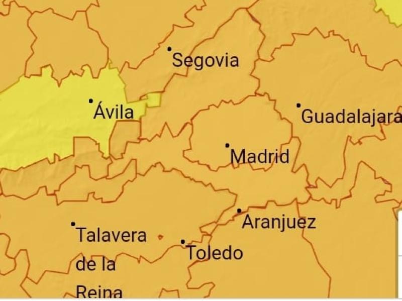 Aviso naranja por altas temperaturas en casi toda la Comunidad de Madrid, que podrían alcanzar los 40ºC en las zonas sur y oeste