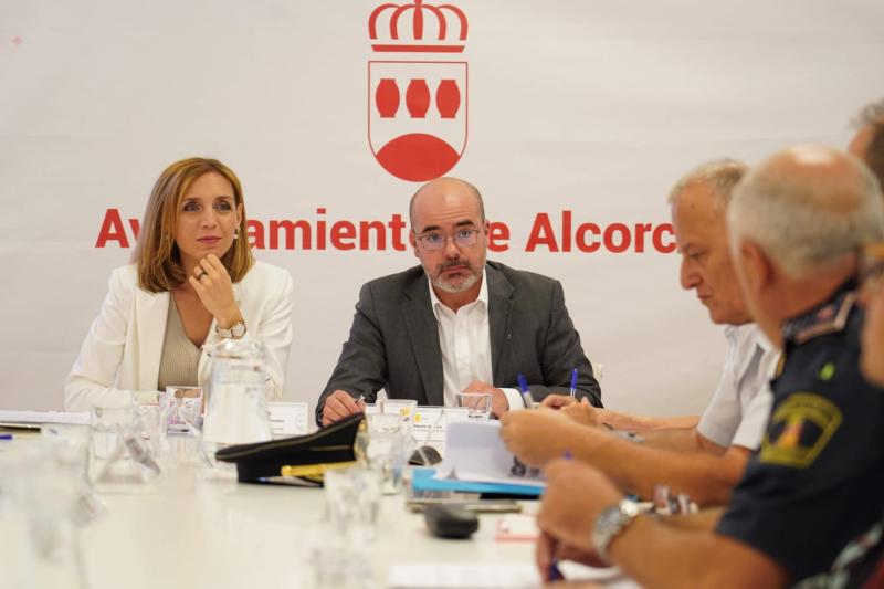 Francisco Martín preside junto a la alcaldesa de Alcorcón la Junta Local de Seguridad del municipio