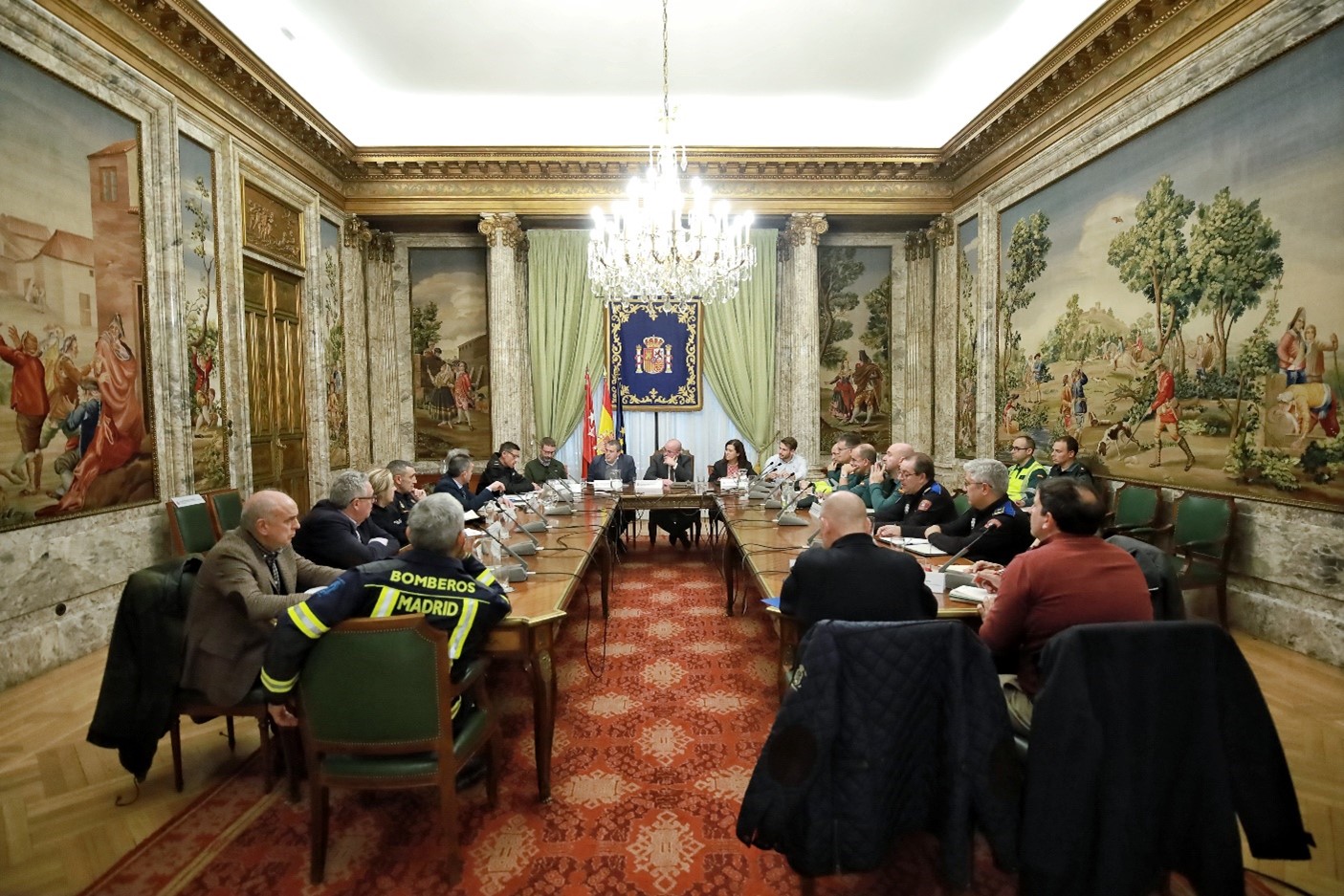 Reunión en la Delegación del Gobierno para coordinar los dispositivos de seguridad ante la previsión de próximas manifestaciones de tractores en Madrid