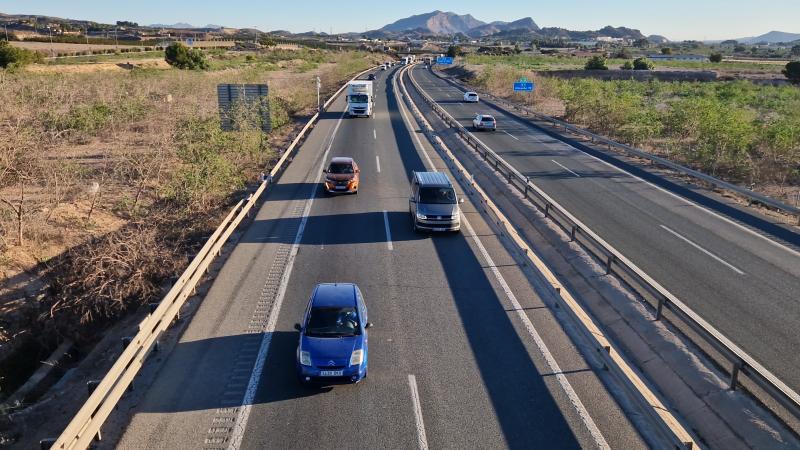Las carreteras de la Región de Murcia registrarán más 370.000 desplazamientos durante el puente de la Constitución