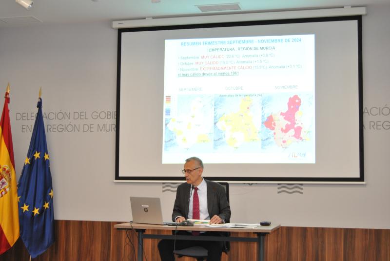 El otoño de 2024, con una temperatura media de 19,0 ºC, ha sido extremadamente cálido en la Región de Murcia