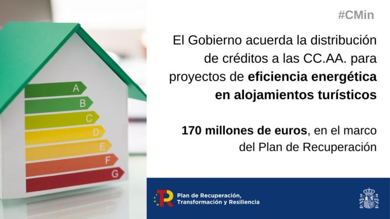 El Gobierno aprueba distribuir 3,9 millones de euros al País Vasco para financiar proyectos de eficiencia energética de empresas turísticas 