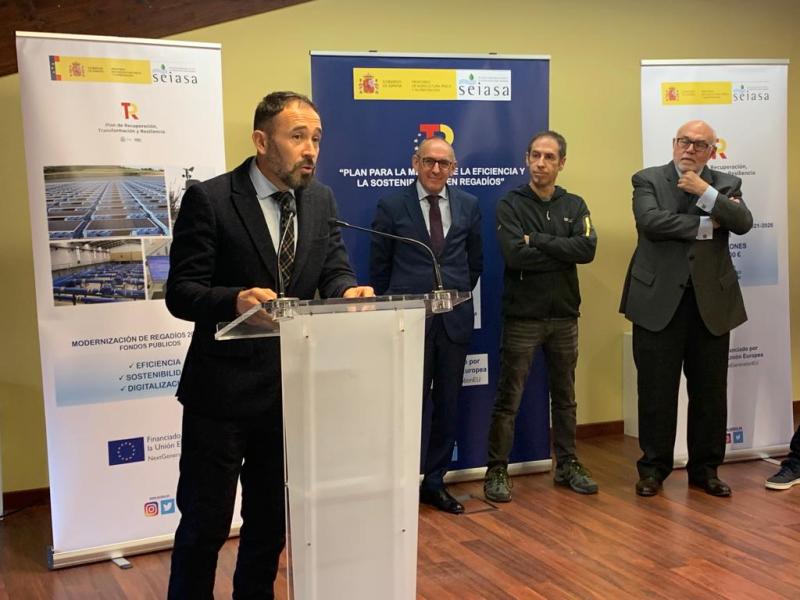 El Ministerio de Agricultura, Pesca y Alimentación firma un convenio para destinar 11,95 millones de euros del Plan de Recuperación Fase II a modernizar regadíos en la Rioja Alavesa