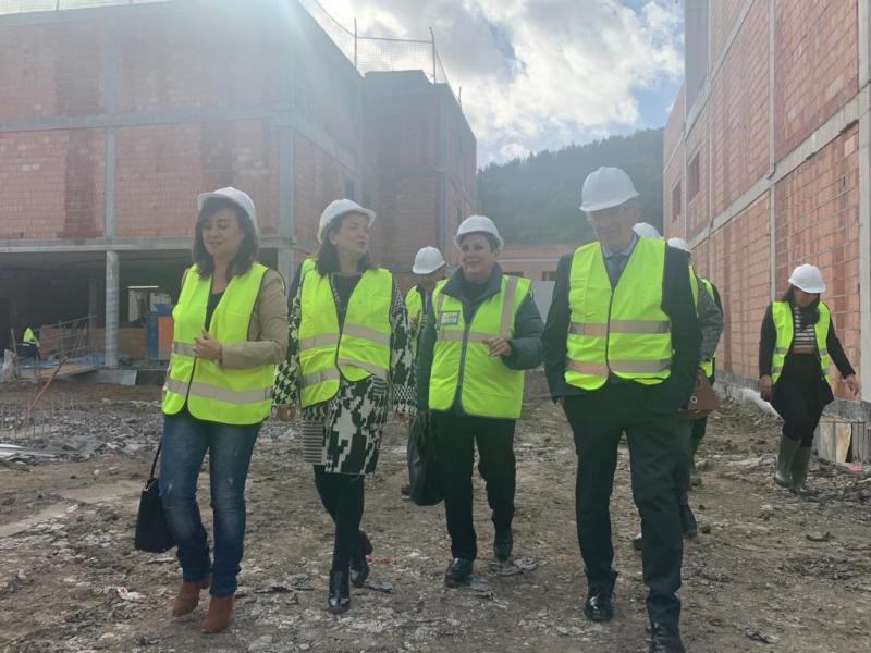Mercedes Gallizo visita las obras de la futura cárcel de Zubieta