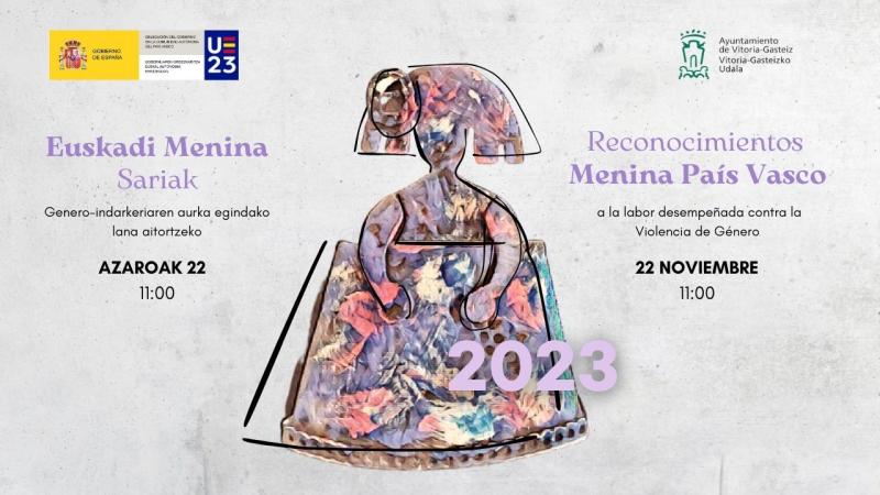 Fiet Gratia, el Ayuntamiento de Vitoria y Xabier Peña Koka, ‘Reconocimientos Menina 2023’ con motivo del 25N 
