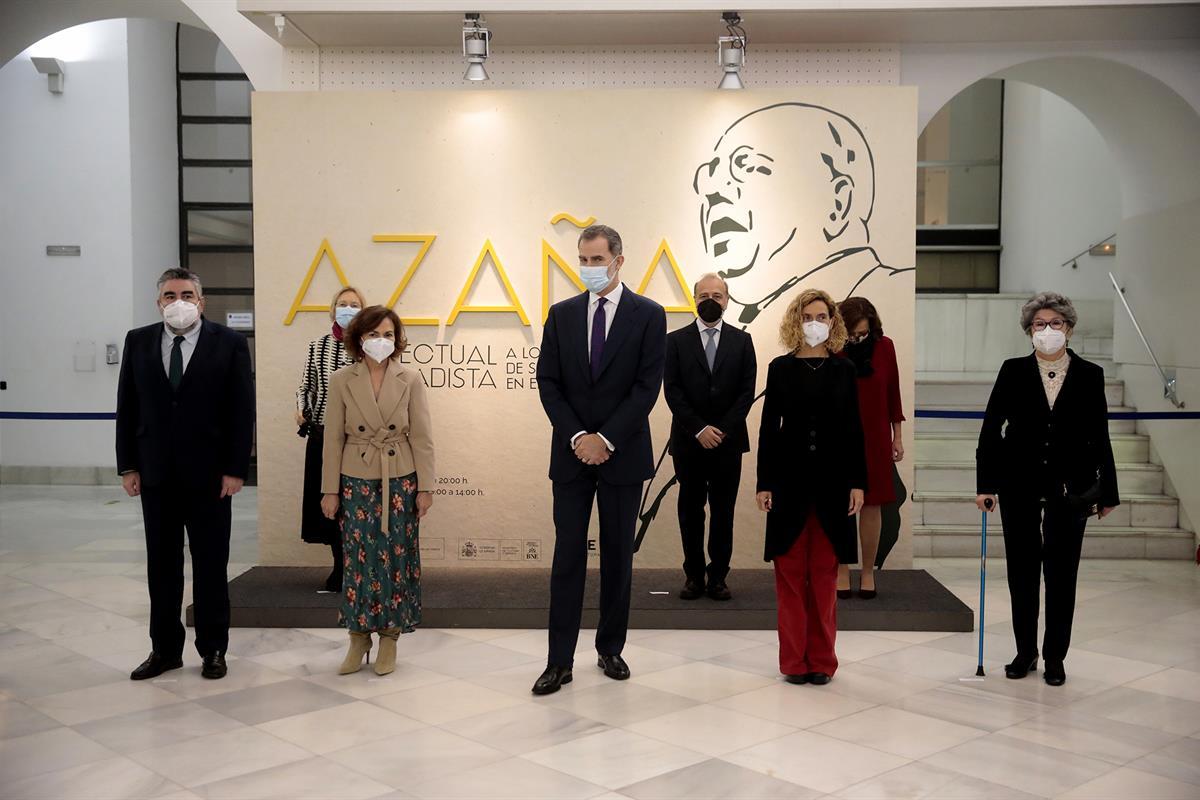 El rey inaugura la exposicion sobre Azaña. Pool Moncloa/J. M. Cuadrado. Biblioteca Nacional, Madrid El rey inaugura la exposicion sobre Azaña. Pool Moncloa/J. M. Cuadrado. Biblioteca Nacional, Madrid