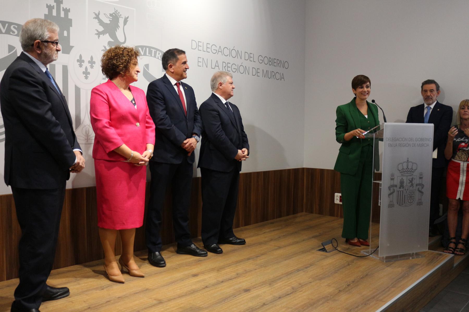 Isabel Rodríguez: “El reto es trabajar por la convivencia y la colaboración de todas las administraciones públicas por el futuro de la Región de Murcia”