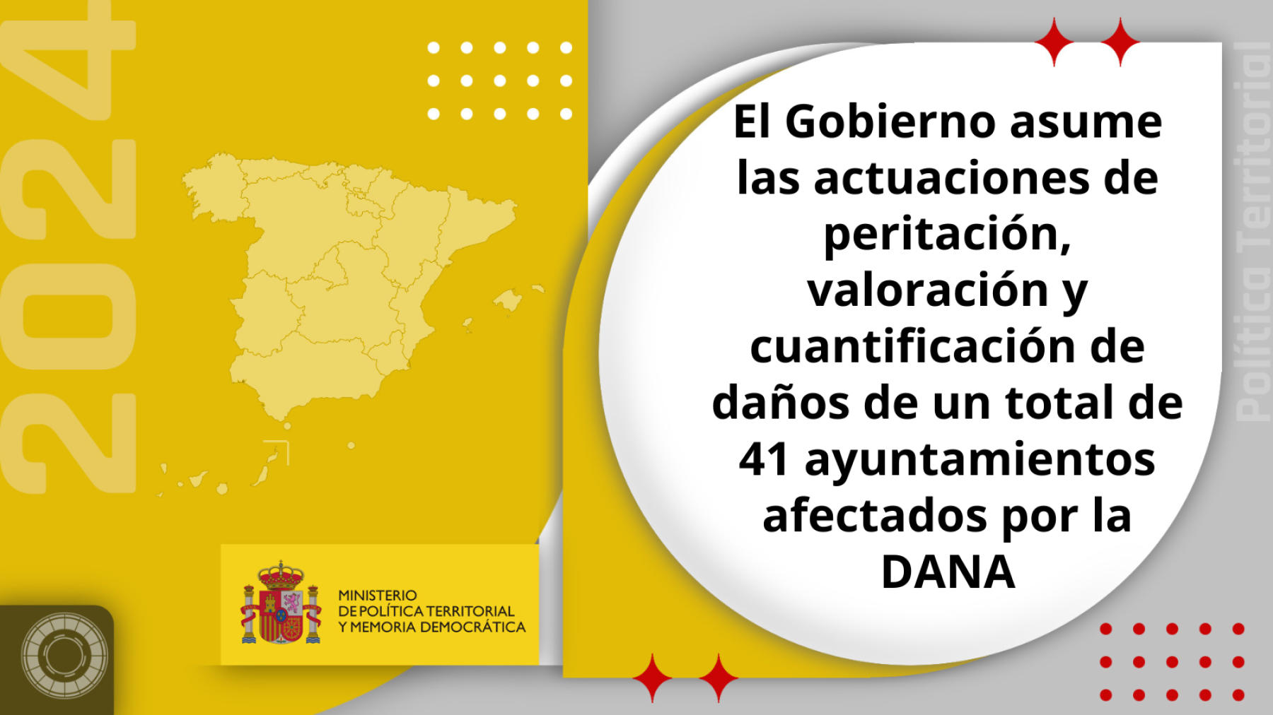 El Gobierno asume las actuaciones de peritación, valoración y cuantificación de daños de un total de 41 ayuntamientos afectados por la DANA