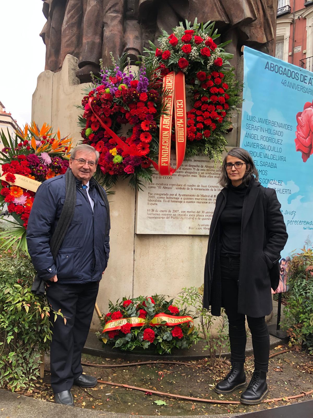 El monumento dedicado a los abogados asesinados en Atocha el 24 de enero de 1977 será declarado como Lugar de Memoria Democrática 