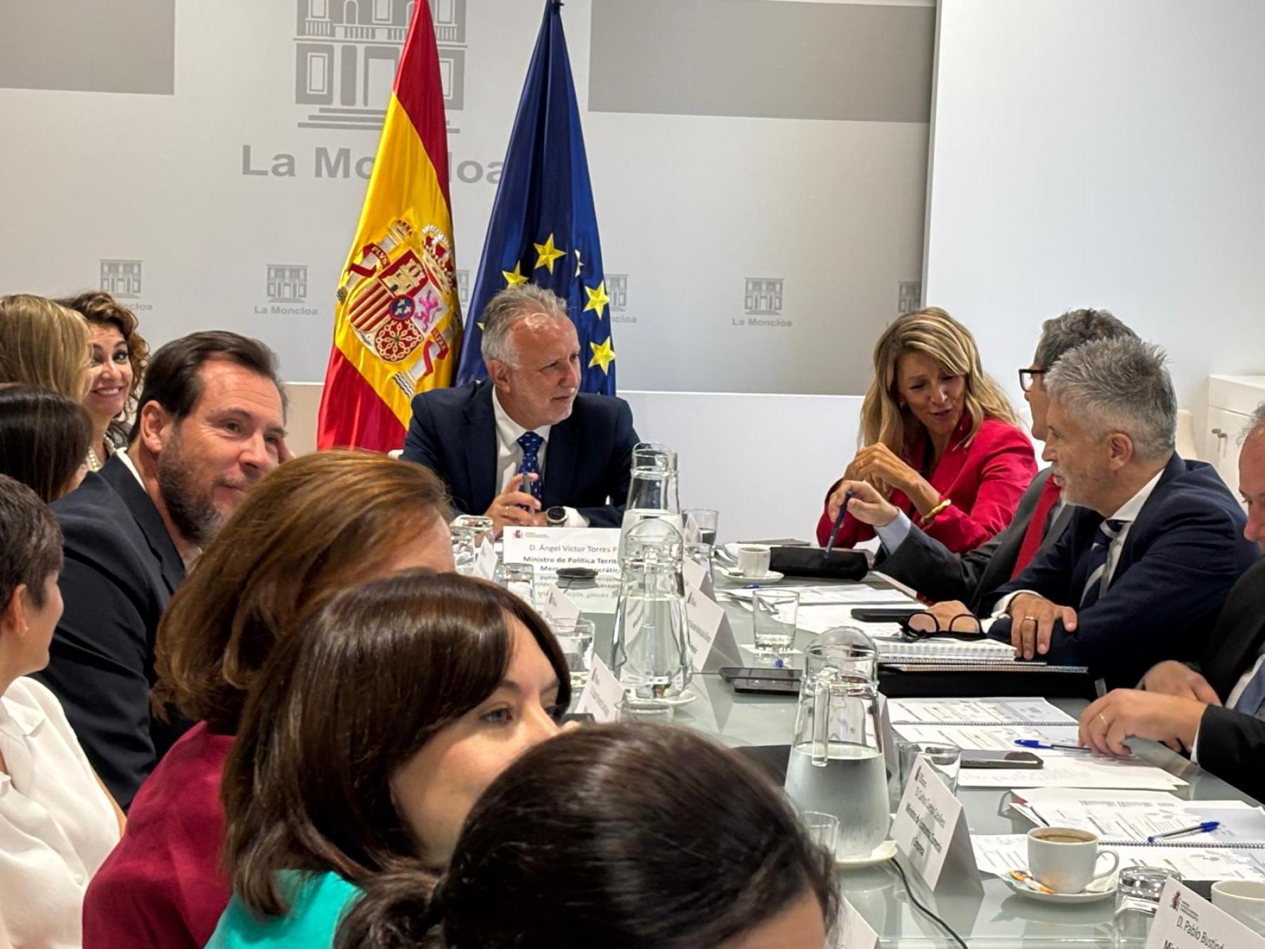 El ministro Torres preside la Comisión Interministerial de la Dana donde se ha presentado el desarrollo de un visor web con información sobre las zonas afectadas